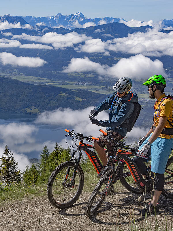 Mit dem E-Bike bis über dei Wolken ©Reuther_MBN Tourismus