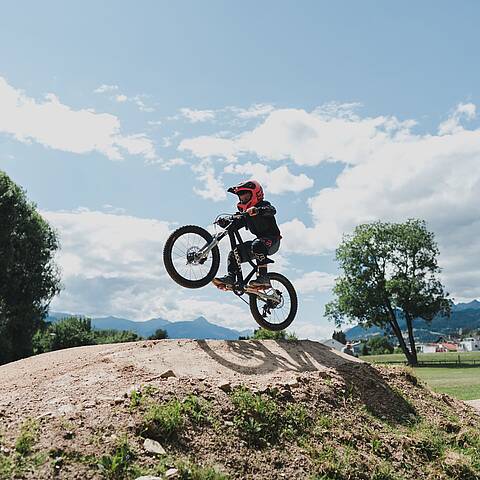 Radfahren mit Familie im Bikepark in Seeboden © Daniela Ebner_MBN Tourismus