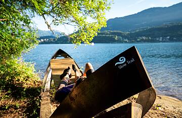 Ein ruhiger Morgen auf dem Slow Trail, mit Blick auf die stillen Gewässer des Millstätter Sees © Gert Perauer_MBN Tourismus