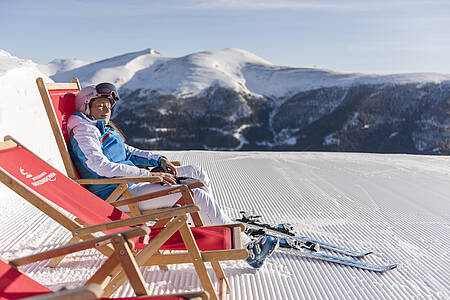 Sun skiing